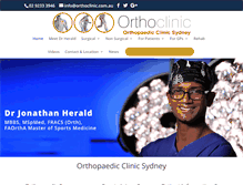 Tablet Screenshot of orthoclinic.com.au
