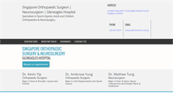 Desktop Screenshot of orthoclinic.com.sg