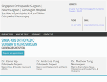 Tablet Screenshot of orthoclinic.com.sg